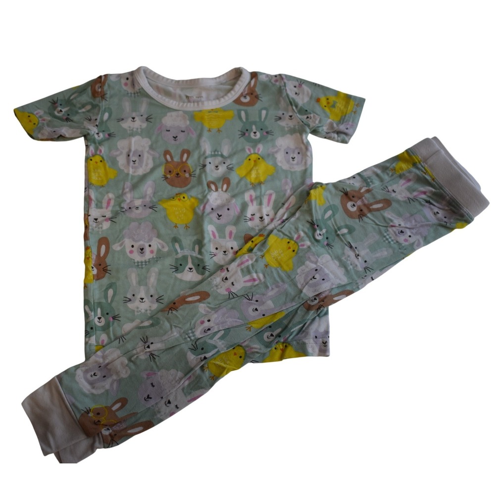 Little Sleepies 2T Pastel Parade Easter Spring 2 Piece Short Sleeve Pajama Set